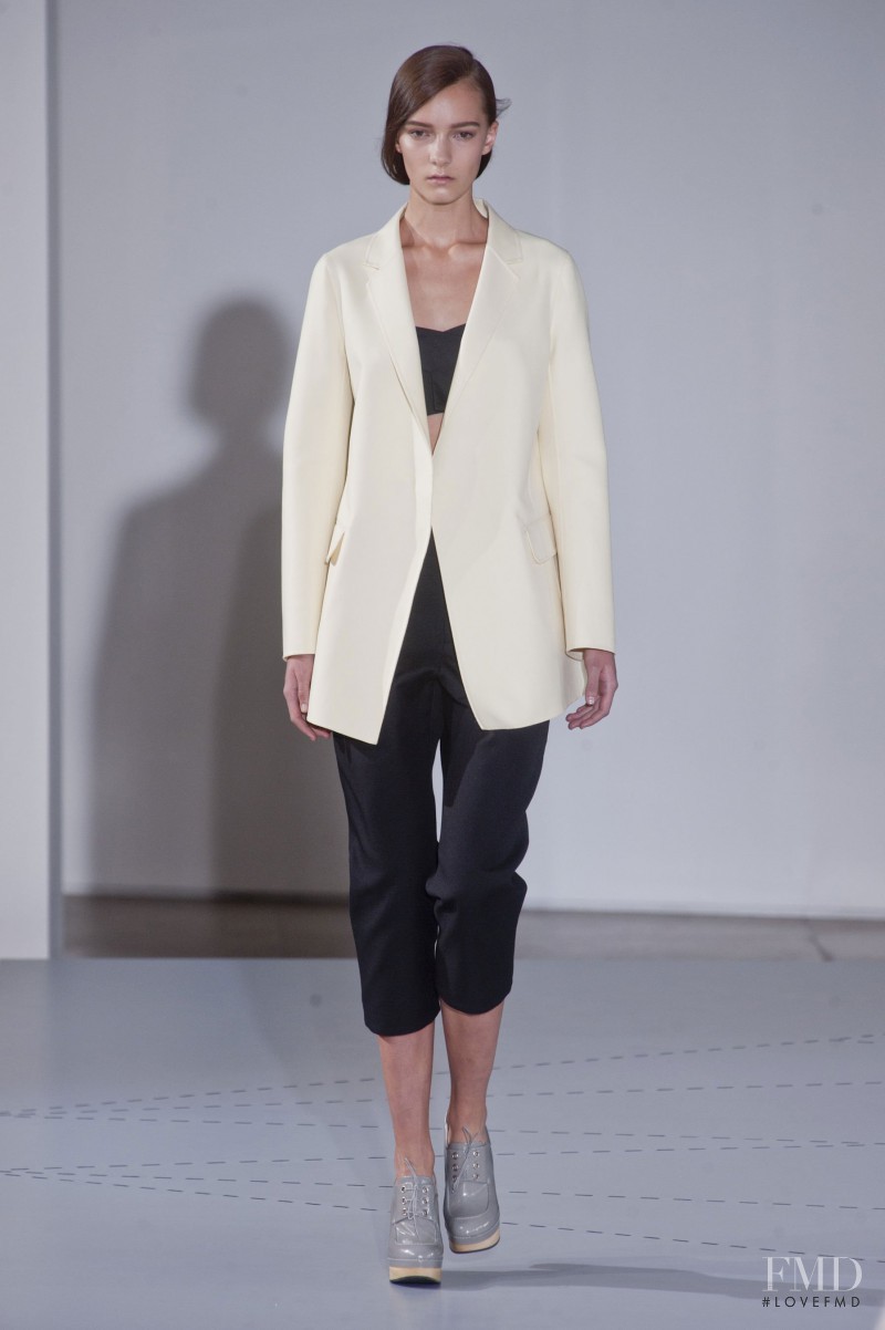 Irina Liss featured in  the Jil Sander fashion show for Spring/Summer 2014