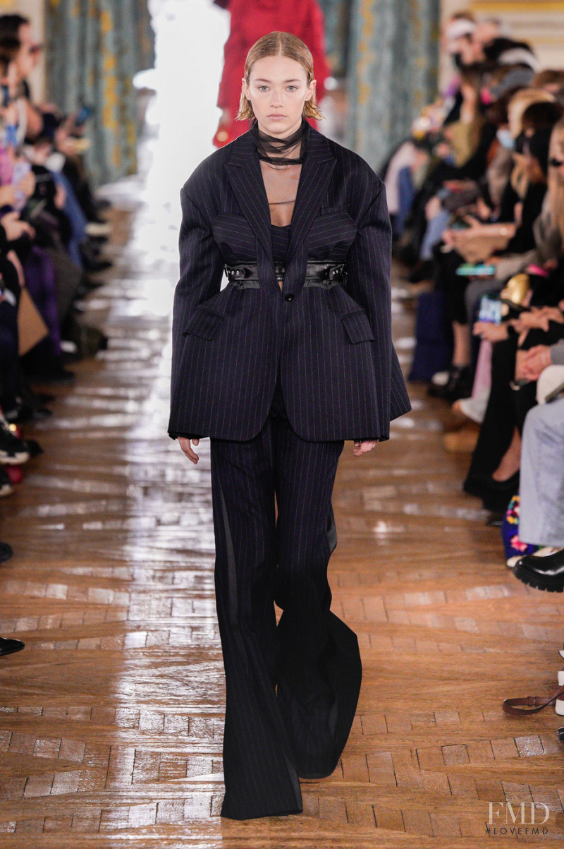 Ella Rattigan featured in  the Sacai fashion show for Autumn/Winter 2022