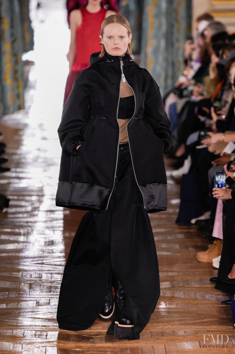 Hanne Gaby Odiele featured in  the Sacai fashion show for Autumn/Winter 2022
