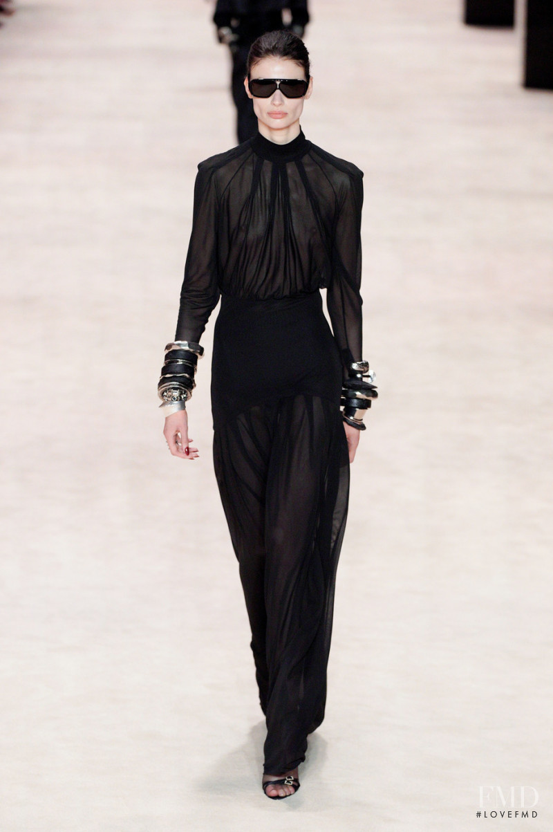 Mila van Eeten featured in  the Saint Laurent fashion show for Autumn/Winter 2022