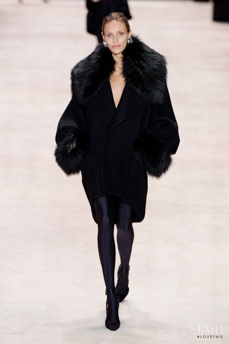 Anja Rubik featured in  the Saint Laurent fashion show for Autumn/Winter 2022