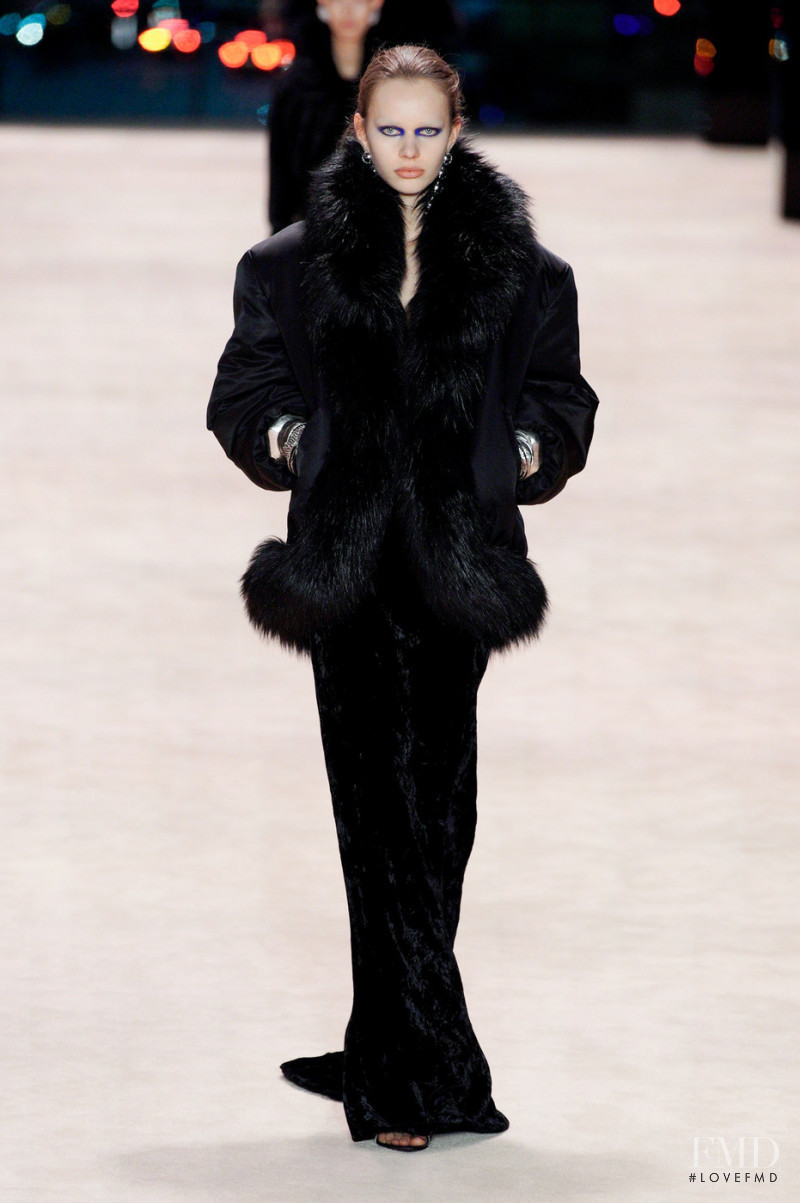 Josie Beckmann featured in  the Saint Laurent fashion show for Autumn/Winter 2022