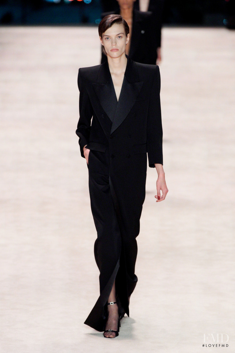 Alix Bouthors featured in  the Saint Laurent fashion show for Autumn/Winter 2022