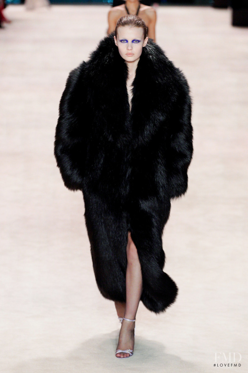 Ella McCutcheon featured in  the Saint Laurent fashion show for Autumn/Winter 2022