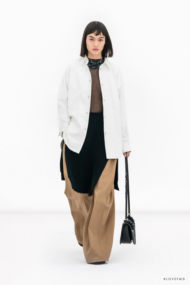 Maryel Uchida featured in  the Salvatore Ferragamo fashion show for Autumn/Winter 2022