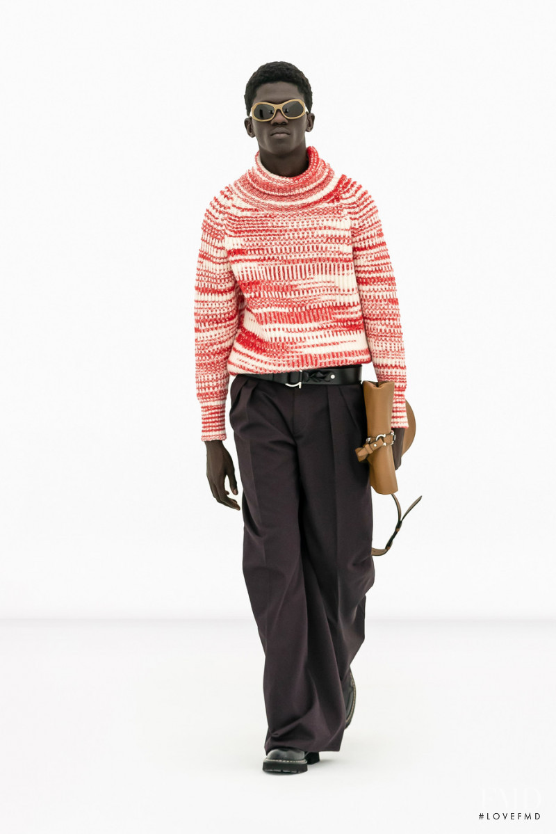 Moustapha Sy featured in  the Salvatore Ferragamo fashion show for Autumn/Winter 2022