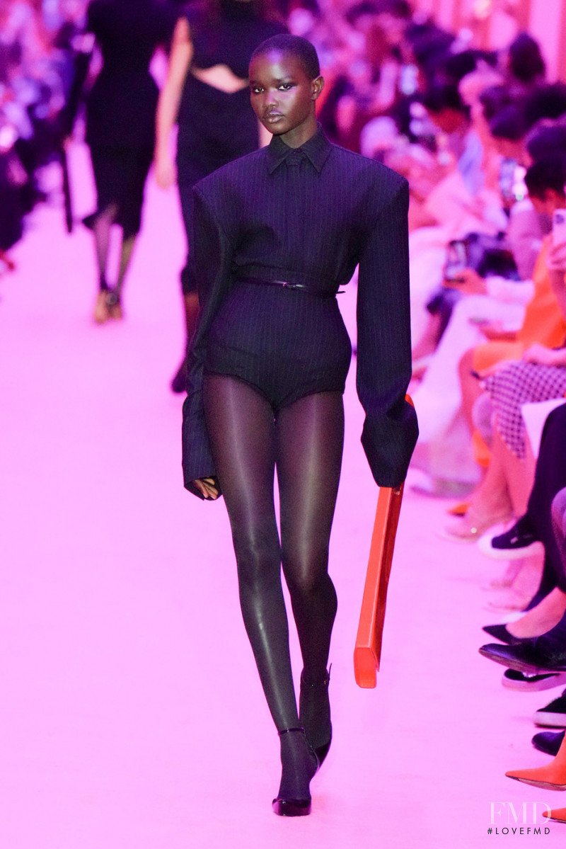 Akon Changkou featured in  the Sportmax fashion show for Autumn/Winter 2022