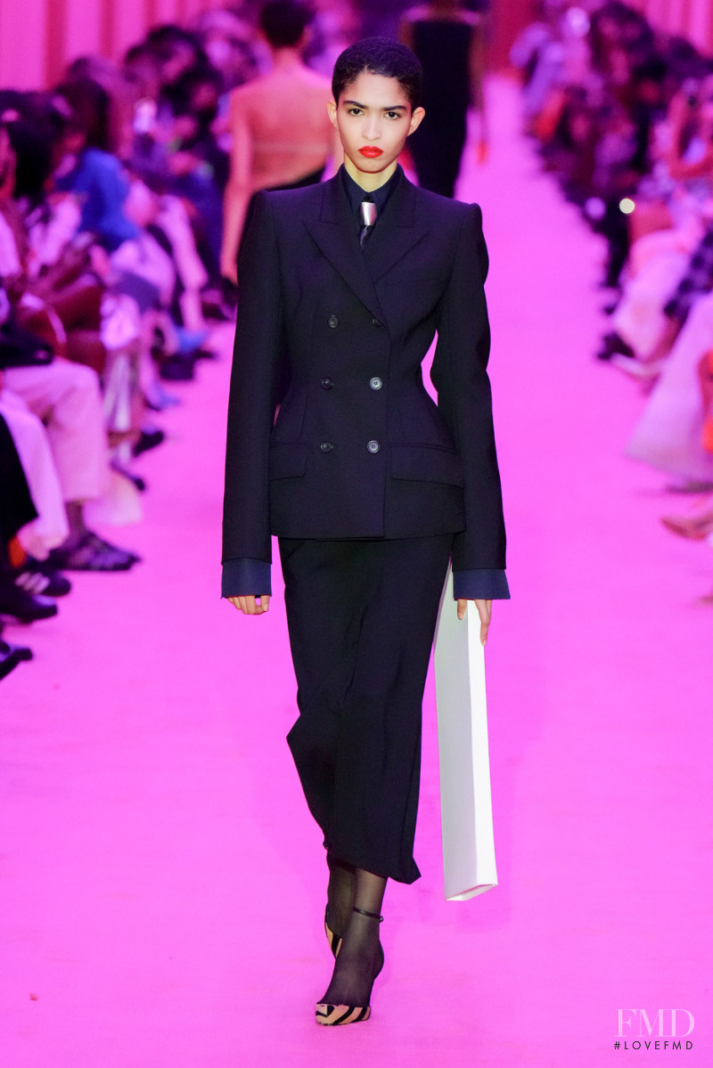 Philyne Mercedes featured in  the Sportmax fashion show for Autumn/Winter 2022