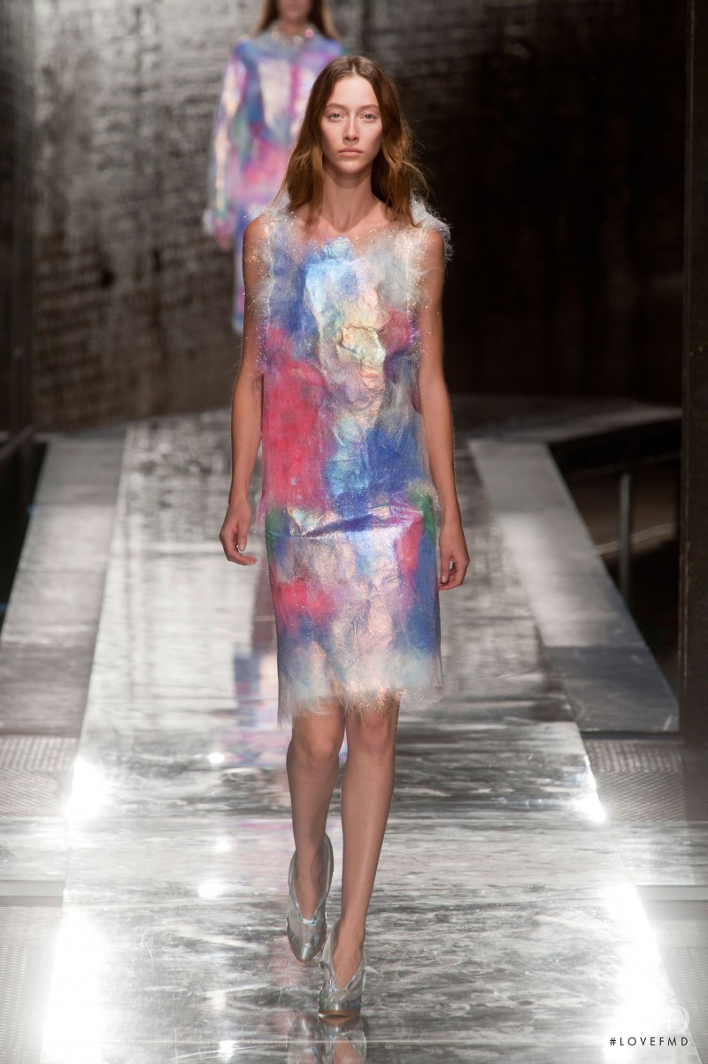 Alana Zimmer featured in  the Christopher Kane fashion show for Spring/Summer 2014