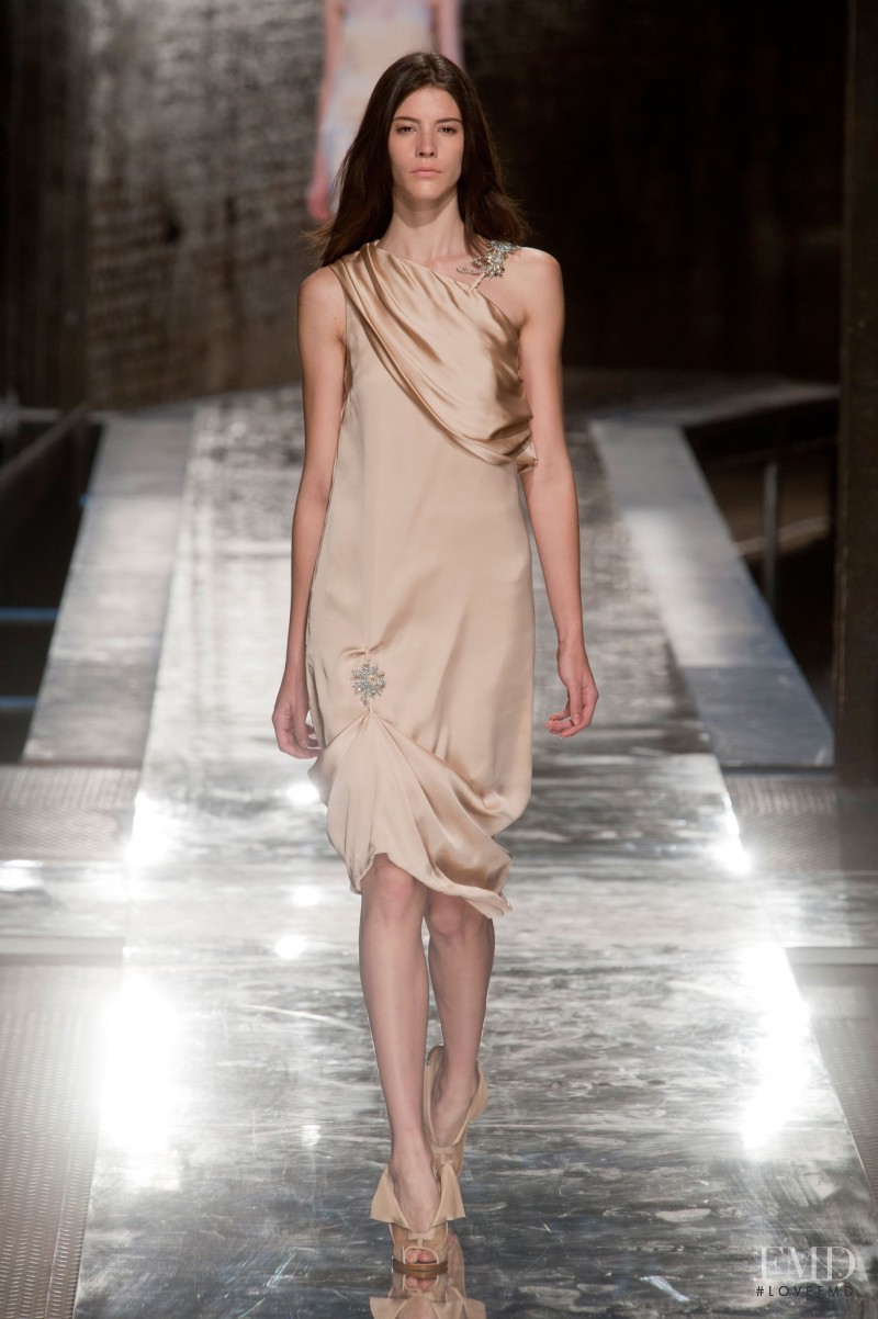 Carla Ciffoni featured in  the Christopher Kane fashion show for Spring/Summer 2014