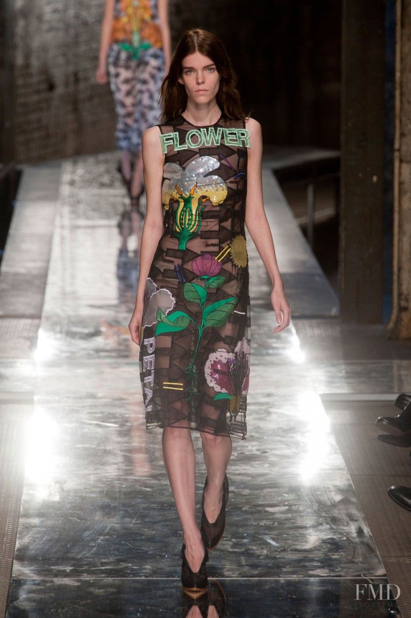 Meghan Collison featured in  the Christopher Kane fashion show for Spring/Summer 2014
