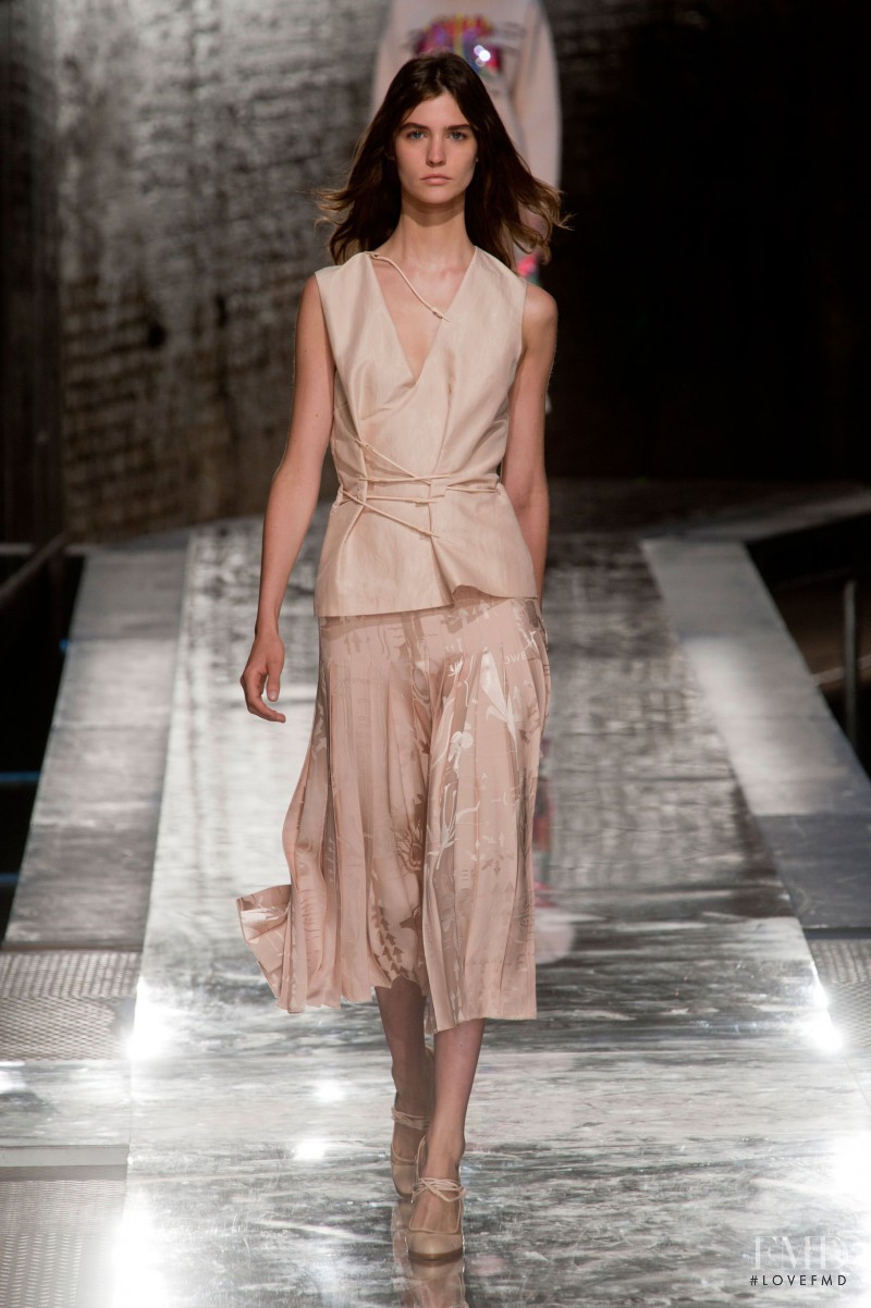 Manon Leloup featured in  the Christopher Kane fashion show for Spring/Summer 2014