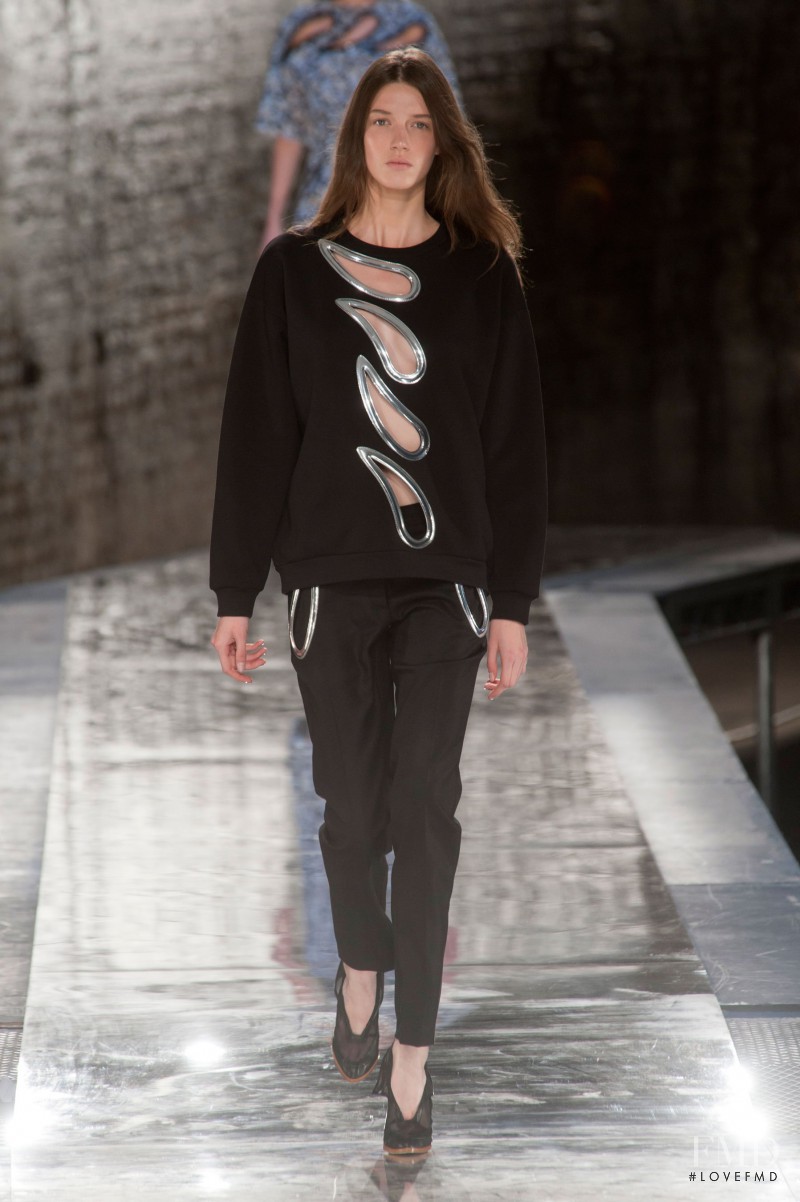 Josephine van Delden featured in  the Christopher Kane fashion show for Spring/Summer 2014