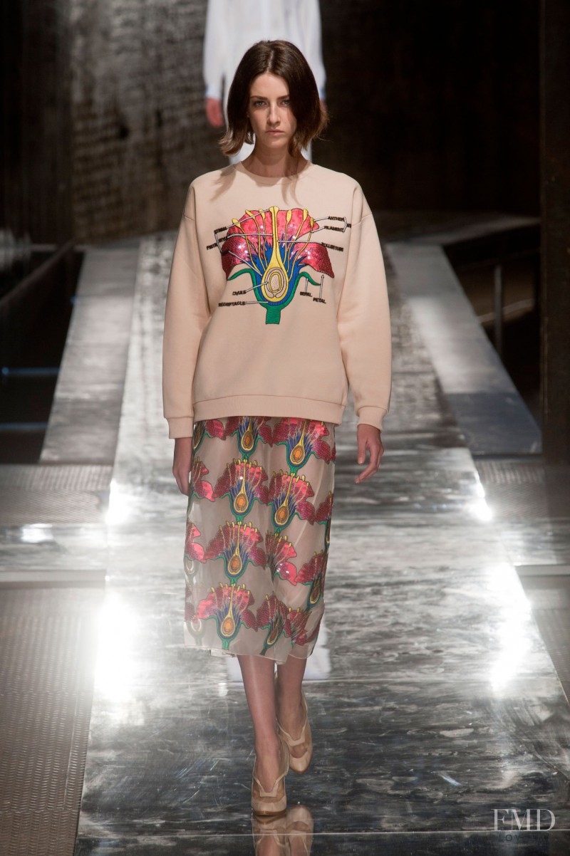 Cristina Herrmann featured in  the Christopher Kane fashion show for Spring/Summer 2014