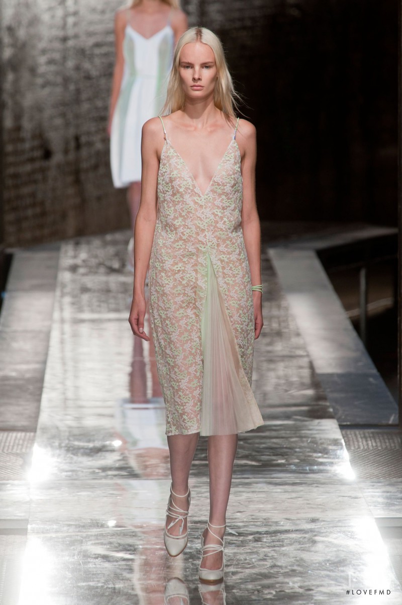 Irene Hiemstra featured in  the Christopher Kane fashion show for Spring/Summer 2014