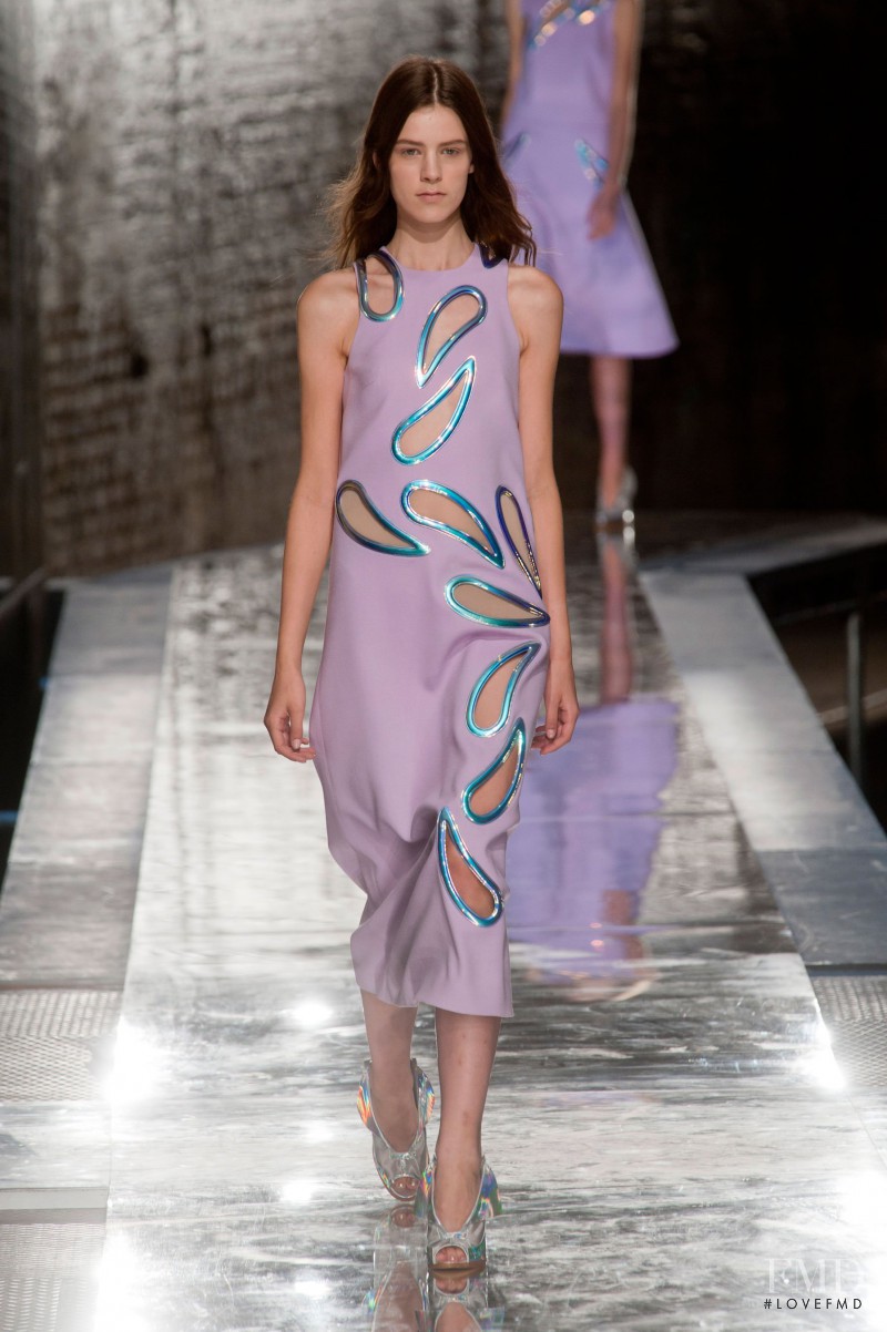 Kayley Chabot featured in  the Christopher Kane fashion show for Spring/Summer 2014