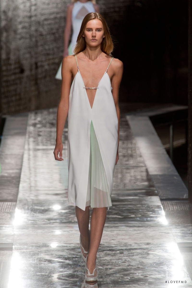 Lisanne de Jong featured in  the Christopher Kane fashion show for Spring/Summer 2014