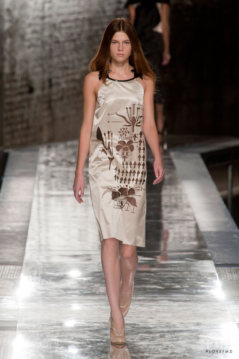 Yulia Serzhantova featured in  the Christopher Kane fashion show for Spring/Summer 2014