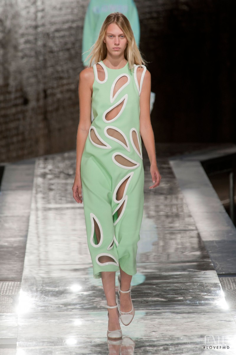 Juliana Schurig featured in  the Christopher Kane fashion show for Spring/Summer 2014