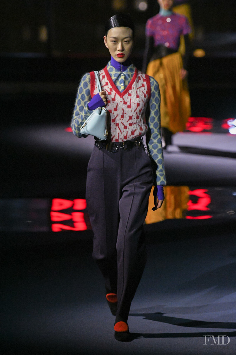 So Ra Choi featured in  the Tory Burch fashion show for Autumn/Winter 2022