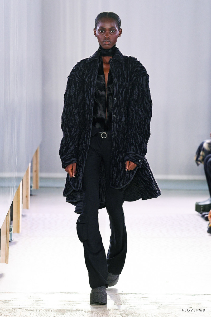 Divine Nwaokogba featured in  the Trussardi fashion show for Autumn/Winter 2022