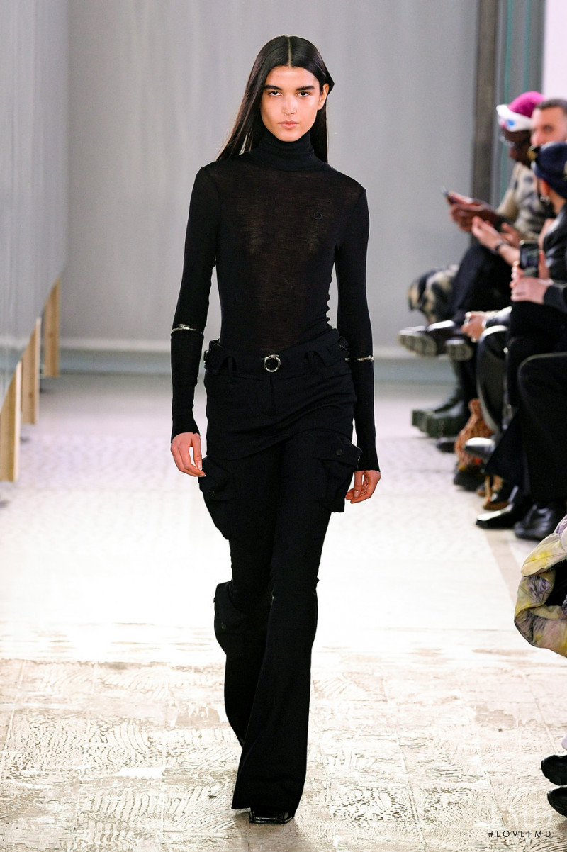 Paula Soares Santos featured in  the Trussardi fashion show for Autumn/Winter 2022