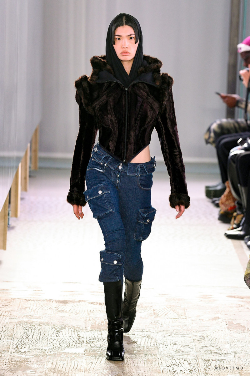 Stephanie Shiu featured in  the Trussardi fashion show for Autumn/Winter 2022