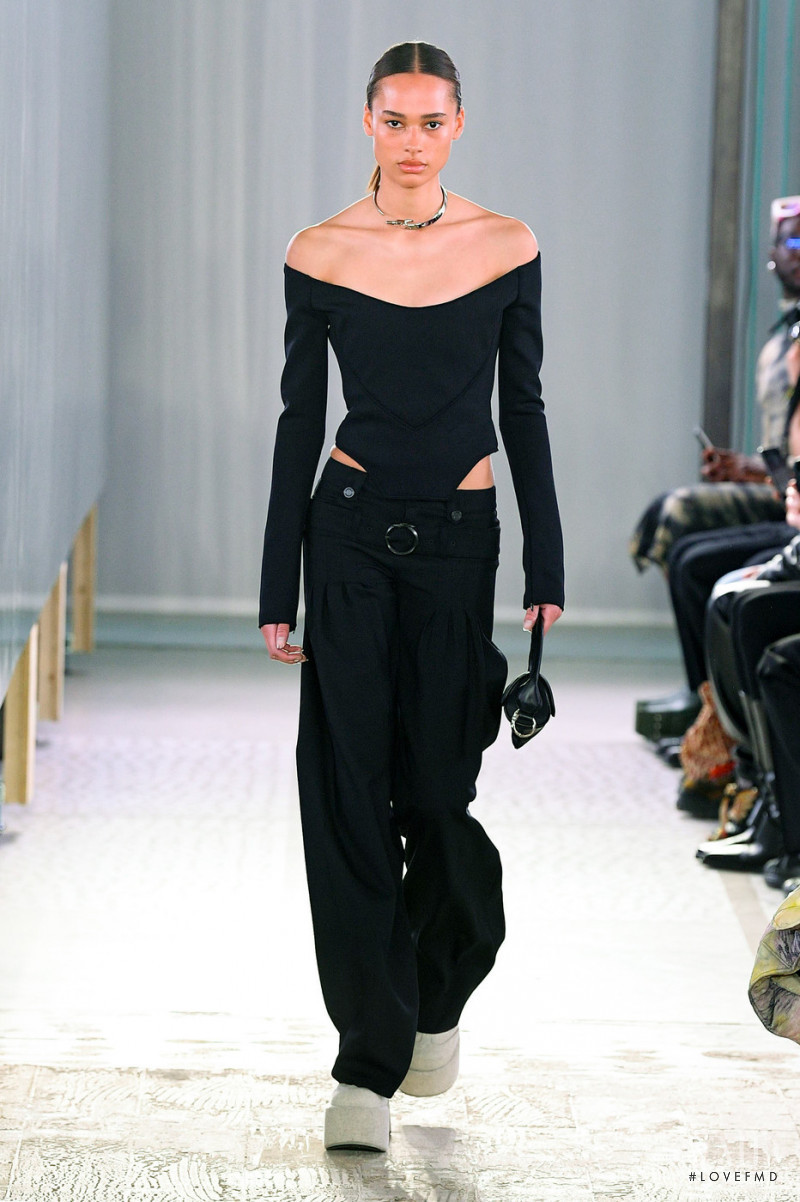 Annemary Aderibigbe featured in  the Trussardi fashion show for Autumn/Winter 2022