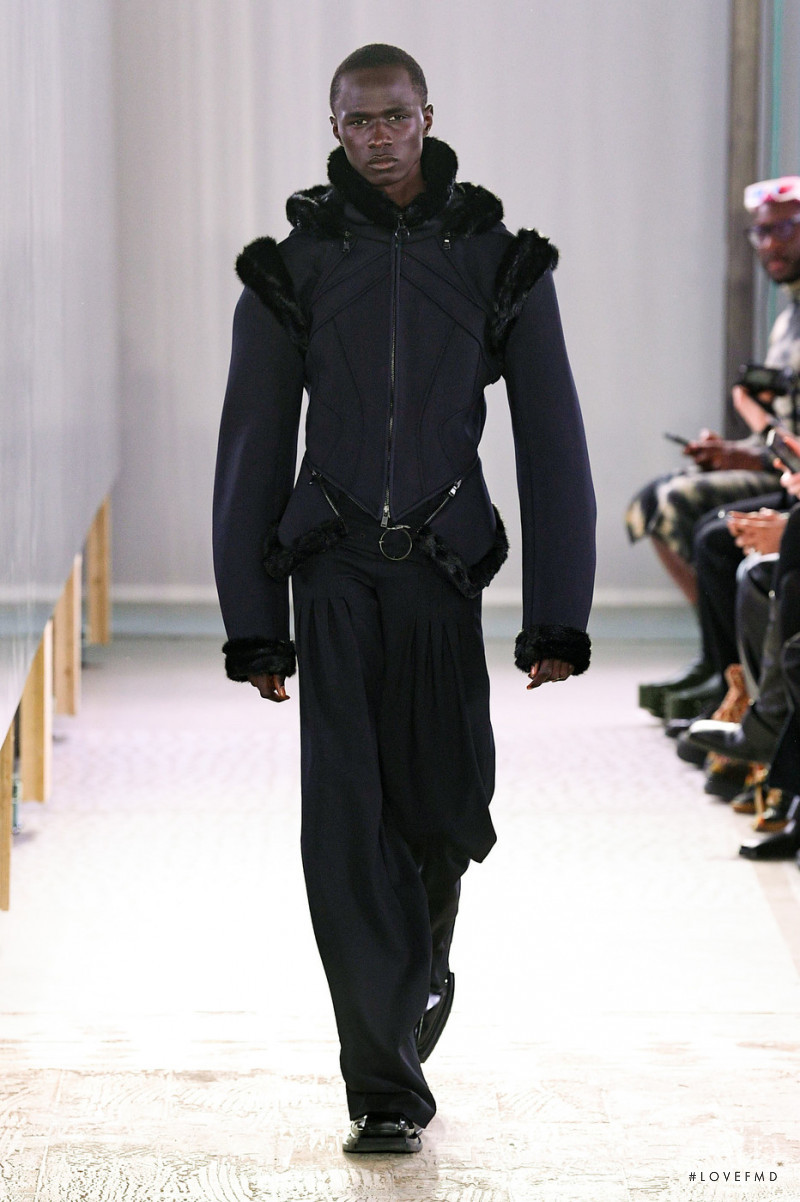 Malick Bodian featured in  the Trussardi fashion show for Autumn/Winter 2022