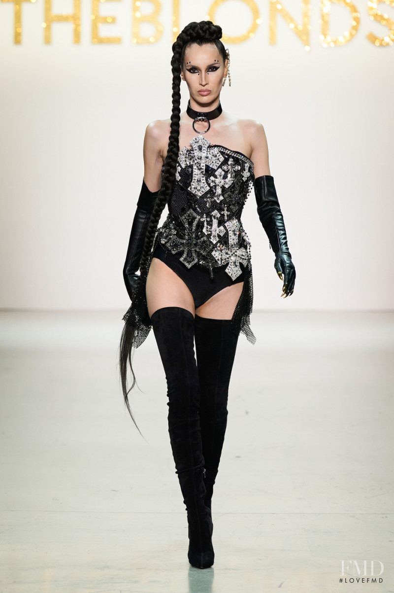 Karina Villa featured in  the The Blonds fashion show for Autumn/Winter 2022
