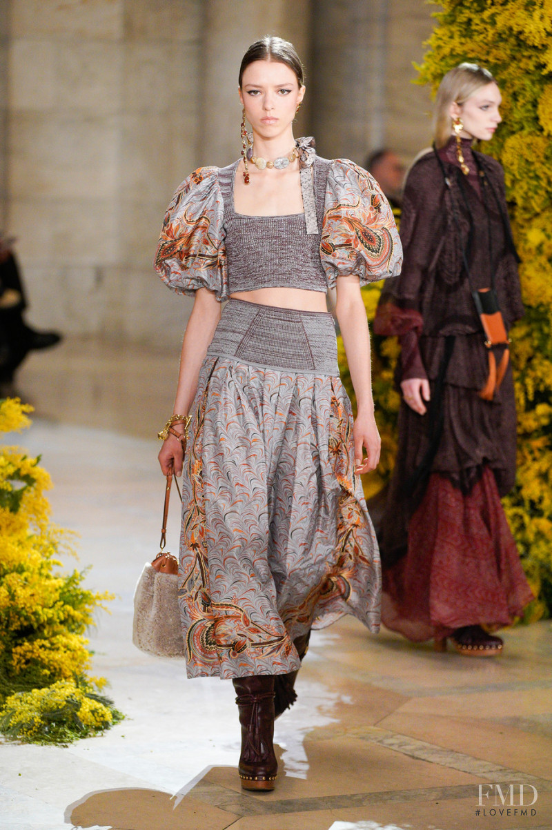 Margot Gaspar featured in  the Ulla Johnson fashion show for Autumn/Winter 2022
