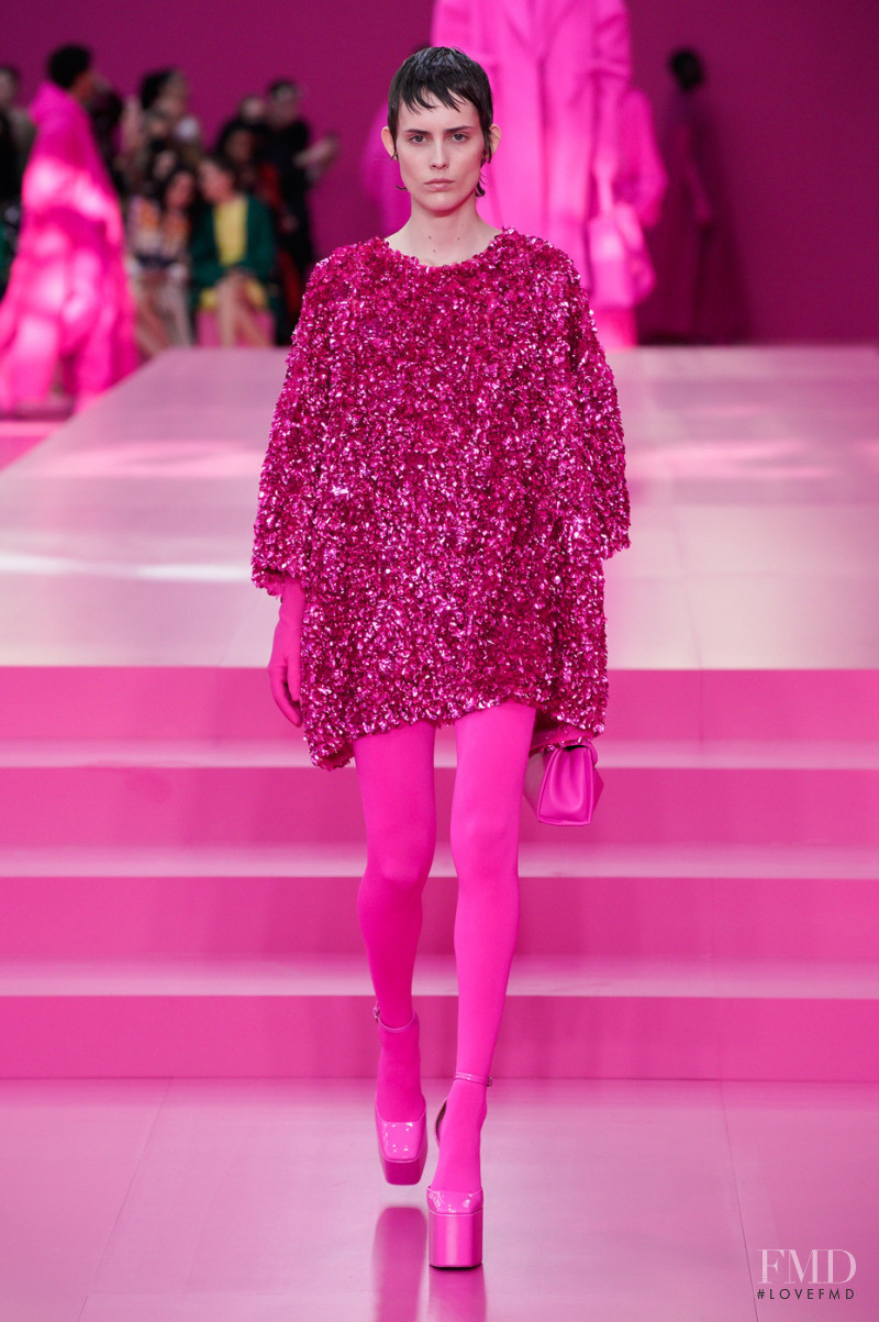 Estrella Gomez featured in  the Valentino fashion show for Autumn/Winter 2022