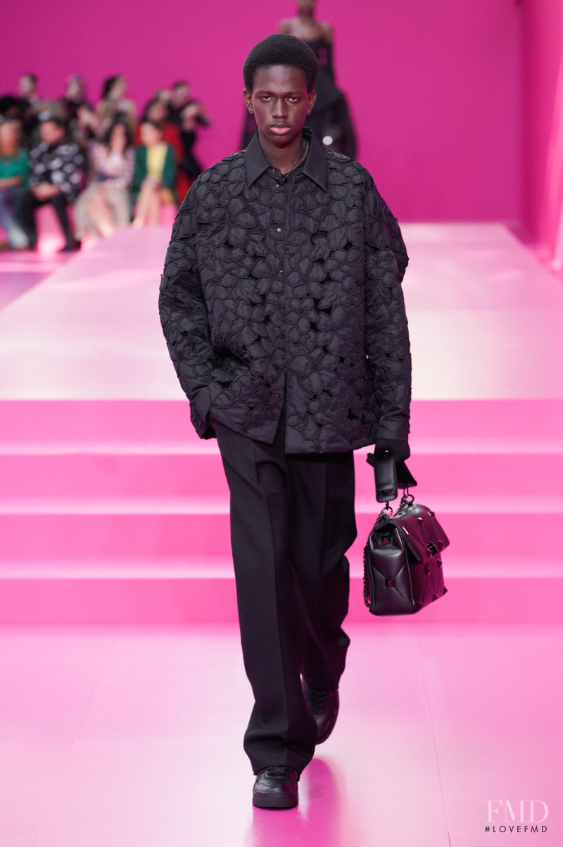 Abdoulaye Diop featured in  the Valentino fashion show for Autumn/Winter 2022