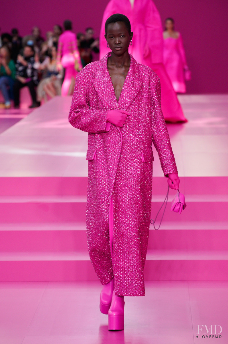 Anyiel Majok featured in  the Valentino fashion show for Autumn/Winter 2022