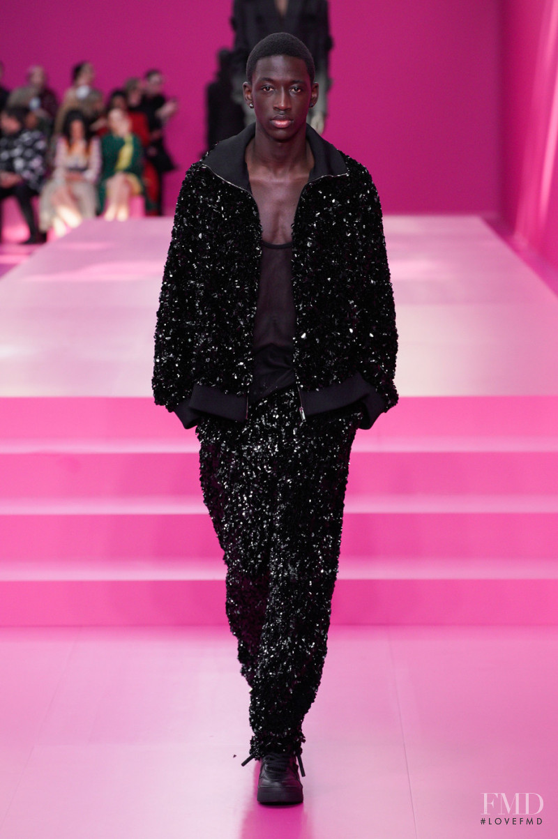 Saliou Diagne featured in  the Valentino fashion show for Autumn/Winter 2022