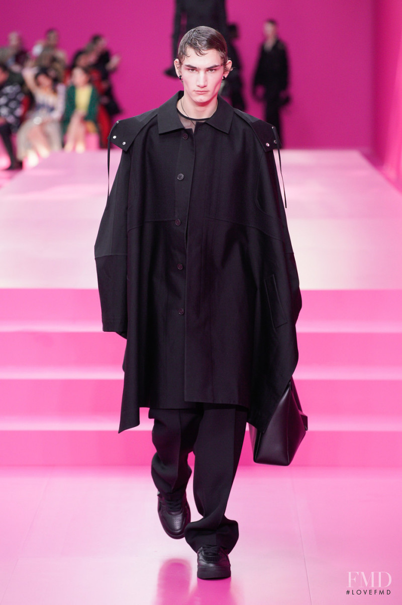 Silas Lutz featured in  the Valentino fashion show for Autumn/Winter 2022