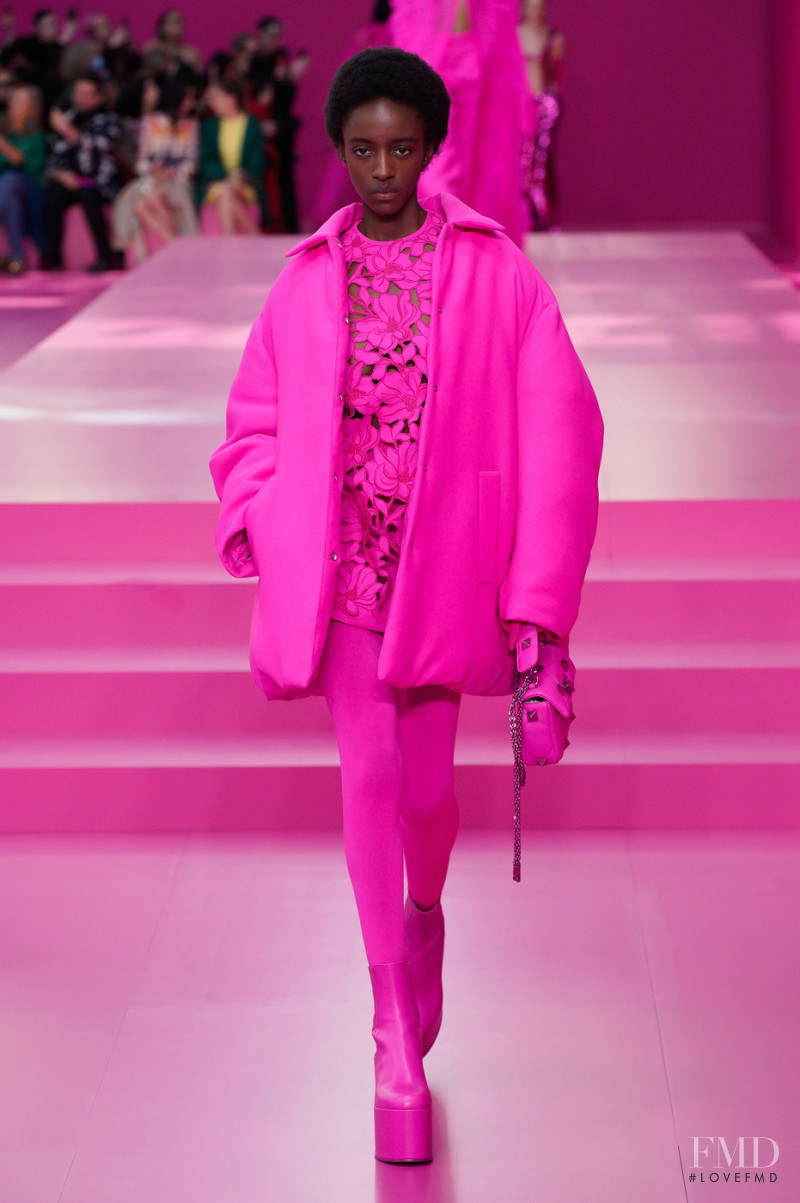 Metta Irebe featured in  the Valentino fashion show for Autumn/Winter 2022