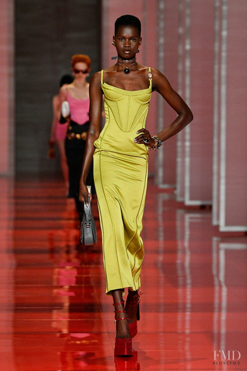 Mary Ukech featured in  the Versace fashion show for Autumn/Winter 2022