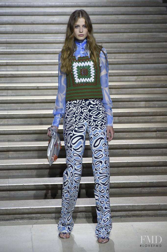 Anna Lund Sorensen featured in  the Miu Miu fashion show for Resort 2015