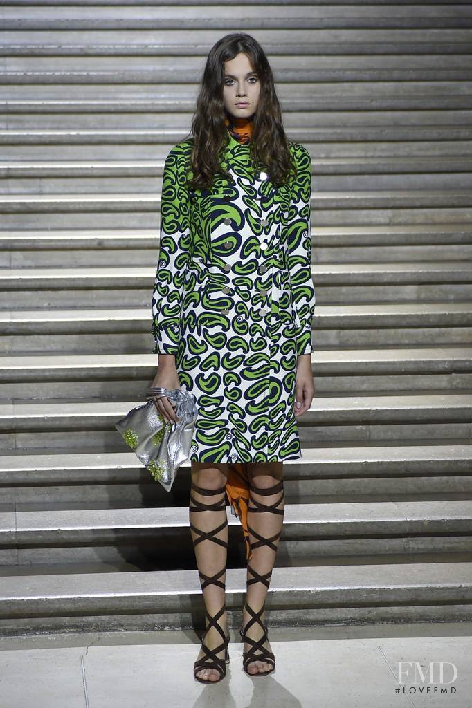 Marylou Moll featured in  the Miu Miu fashion show for Resort 2015
