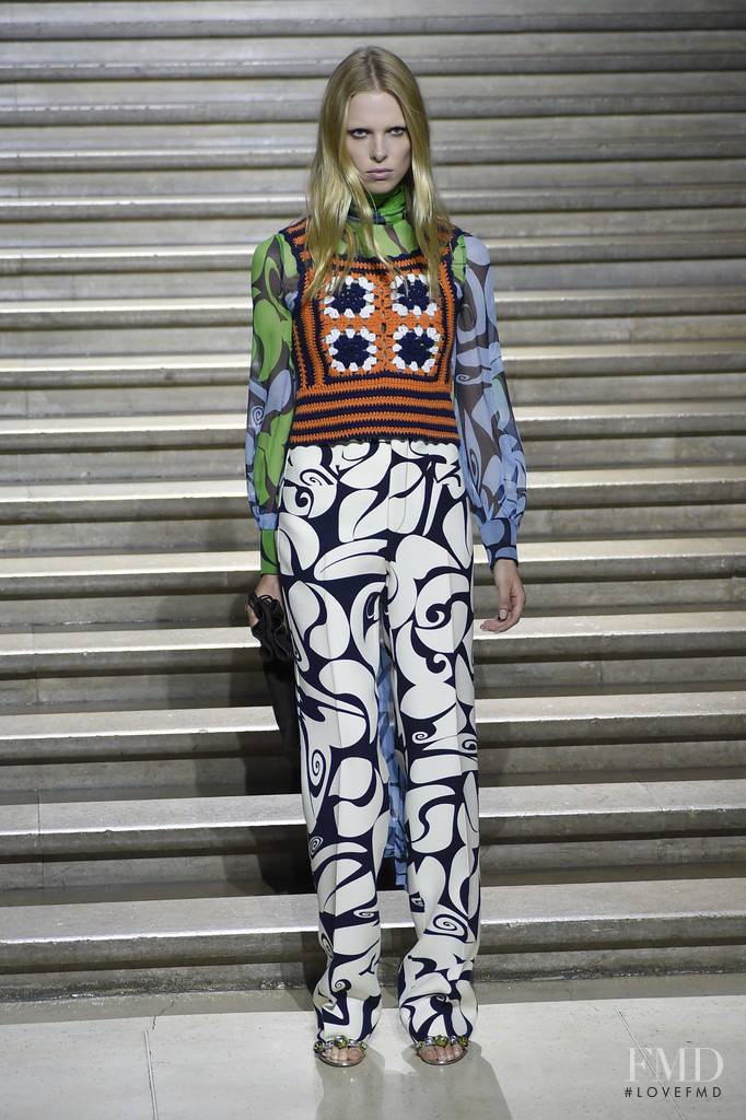 Lina Berg featured in  the Miu Miu fashion show for Resort 2015