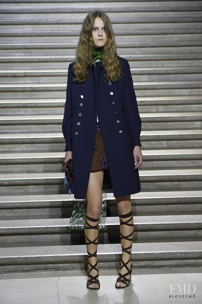 Julie Hoomans featured in  the Miu Miu fashion show for Resort 2015