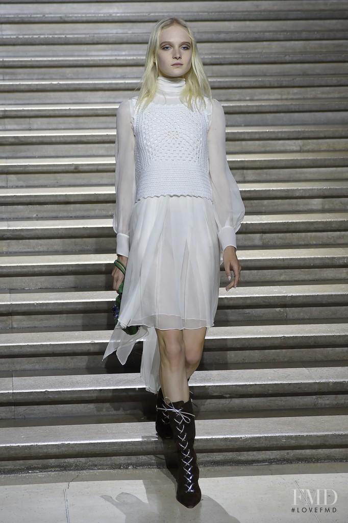 Maja Salamon featured in  the Miu Miu fashion show for Resort 2015