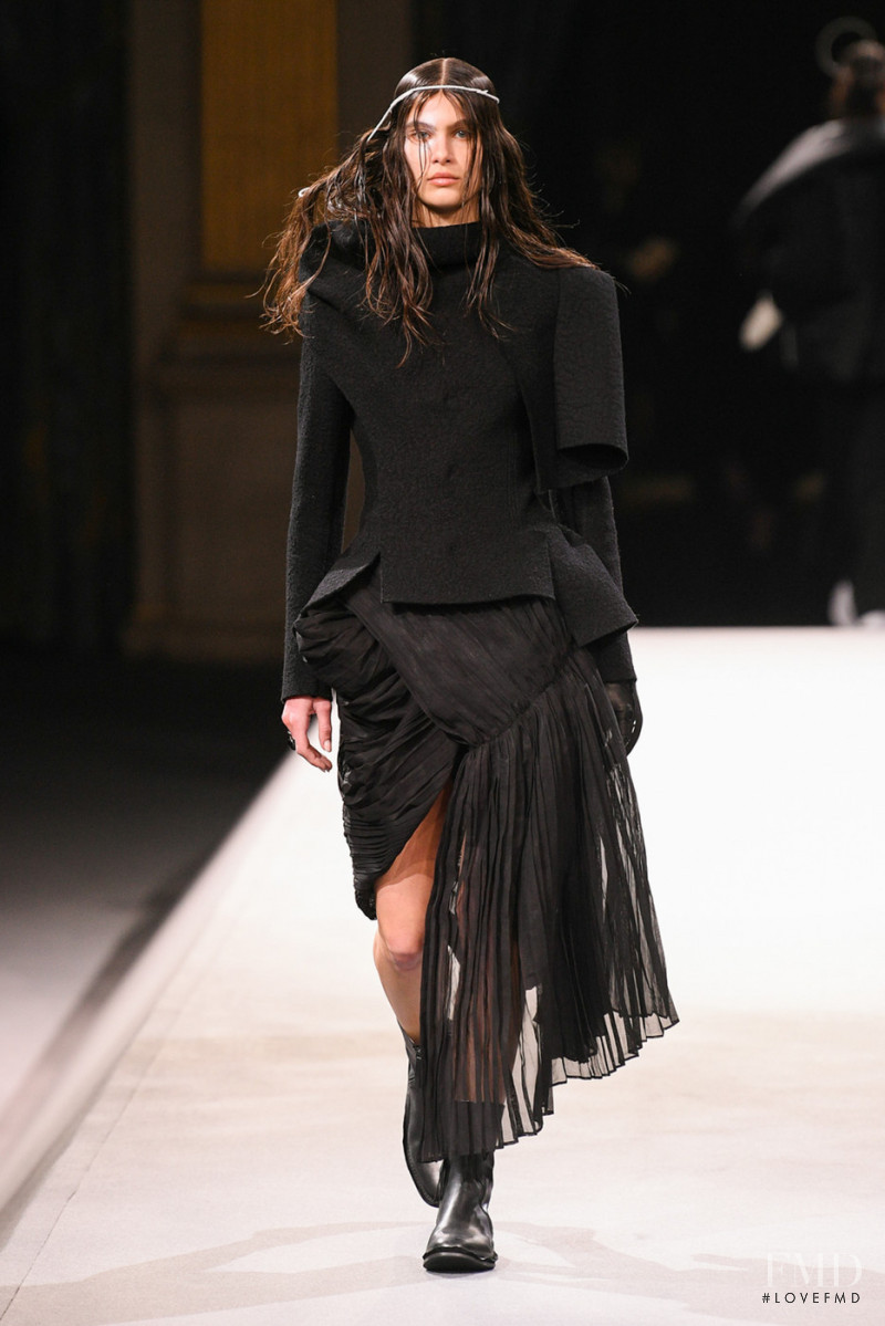 Anthi Fakidari featured in  the Yohji Yamamoto fashion show for Autumn/Winter 2022