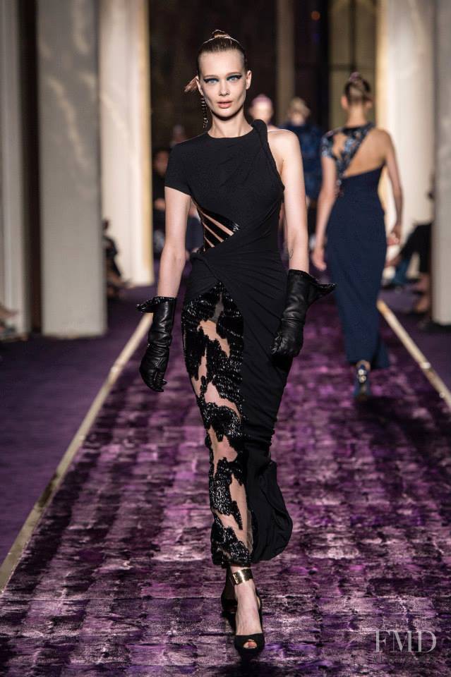 Tanya Katysheva featured in  the Atelier Versace fashion show for Autumn/Winter 2014
