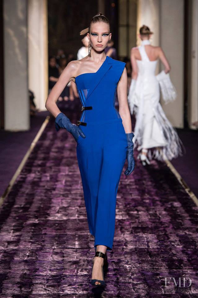 Sasha Luss featured in  the Atelier Versace fashion show for Autumn/Winter 2014