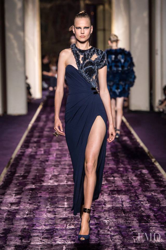 Elisabeth Erm featured in  the Atelier Versace fashion show for Autumn/Winter 2014