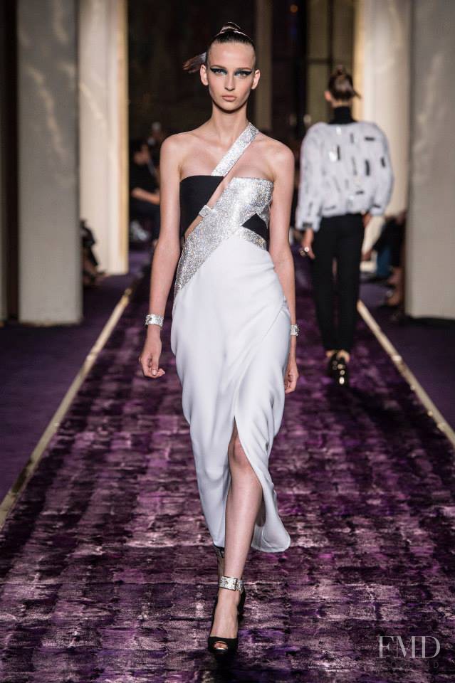 Waleska Gorczevski featured in  the Atelier Versace fashion show for Autumn/Winter 2014
