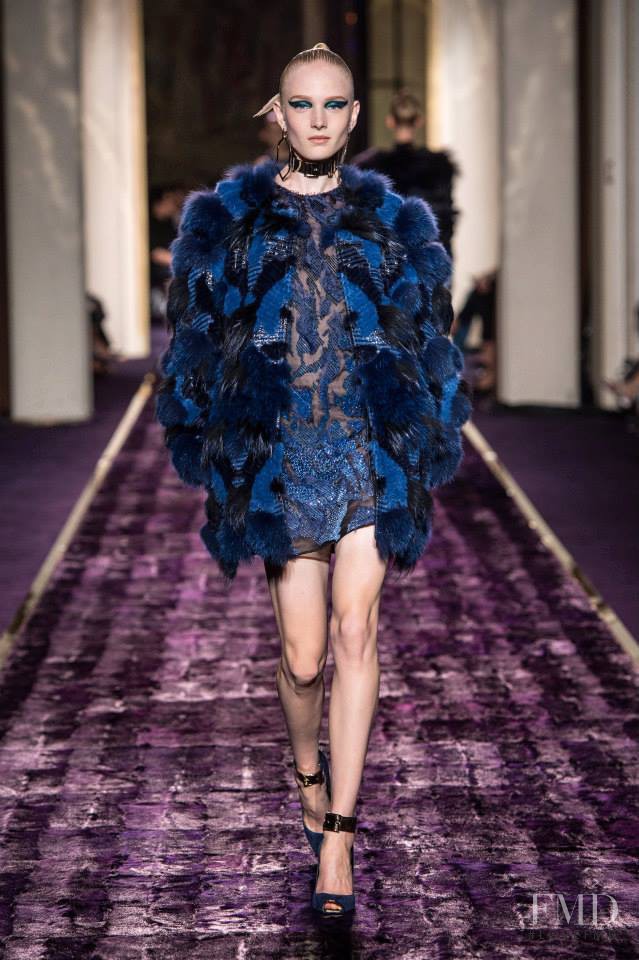 Maja Salamon featured in  the Atelier Versace fashion show for Autumn/Winter 2014