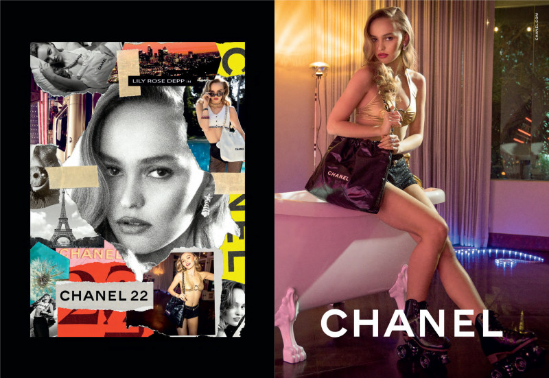 Chanel CHANEL 22 Bag Campaign Featuring Lily-Rose Depp, Margaret Qualley and Whitney Peak advertisement for Spring/Summer 2022